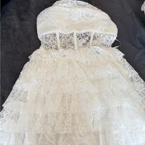 Elegant White Lace Kids Dress